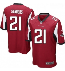 Men Nike Atlanta Falcons 21 Deion Sanders Game Red Team Color NFL Jersey