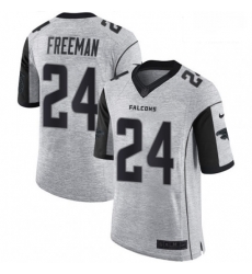 Men Nike Atlanta Falcons 24 Devonta Freeman Limited Gray Gridiron II NFL Jersey