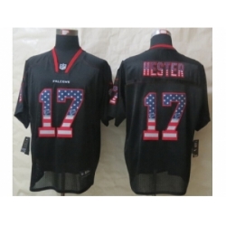 Nike Atlanta Falcons 17 Hester Black Elite USA Flag Fashion NFL Jersey