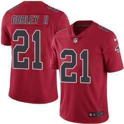 Nike Atlanta Falcons 21 Todd Gurley II Red Men Stitched NFL Limited Rush Jersey