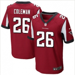 Nike Atlanta Falcons #26 Tevin Coleman Red Team Color Mens Stitched NFL Elite Jersey