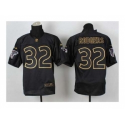 Nike Atlanta Falcons 32 Jacquizz Rodgers Black Elite 2014 PRO Gold Lettering Fashion NFL Jersey