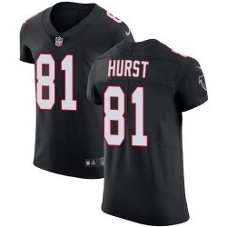Nike Atlanta Falcons 81 Hayden Hurst Black Alternate Men Stitched NFL New Elite Jersey