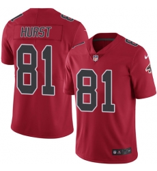 Nike Atlanta Falcons 81 Hayden Hurst Red Men Stitched NFL Limited Rush Jersey