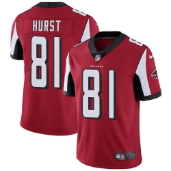 Nike Atlanta Falcons 81 Hayden Hurst Red Team Color Men Stitched NFL Vapor Untouchable Limited Jersey