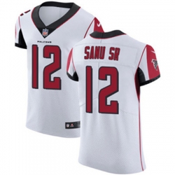 Nike Falcons #12 Mohamed Sanu Sr White Mens Stitched NFL Vapor Untouchable Elite Jersey