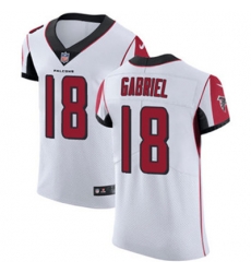 Nike Falcons #18 Taylor Gabriel White Mens Stitched NFL Vapor Untouchable Elite Jersey