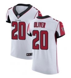 Nike Falcons #20 Isaiah Oliver White Mens Stitched NFL Vapor Untouchable Elite Jersey