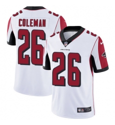 Nike Falcons #26 Tevin Coleman White Mens Stitched NFL Vapor Untouchable Limited Jersey