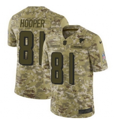 Nike Falcons #81 Austin Hooper Camo Mens Stitched NFL Limited 2018 Salute To Service Jersey