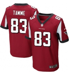 Nike Falcons #83 Jacob Tamme Red Team Color Mens Stitched NFL Elite Jersey