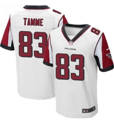 Nike Falcons #83 Jacob Tamme White Mens Stitched NFL Elite Jersey
