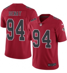 Nike Falcons #94 Deadrin Senat Red Mens Stitched NFL Limited Rush Jersey