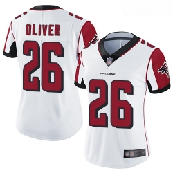 Falcons #26 Isaiah Oliver White Women Stitched Football Vapor Untouchable Limited Jersey