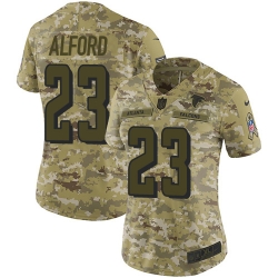 Nike Falcons #23 Robert Alford Camo Women Stitched NFL Limited 2018 Salute to Service Jersey
