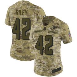 Nike Falcons #42 Duke Riley Camo Women Stitched NFL Limited 2018 Salute to Service Jersey