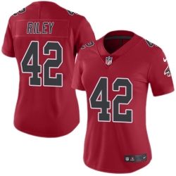 Nike Falcons #42 Duke Riley Red Womens Stitched NFL Limited Rush Jersey