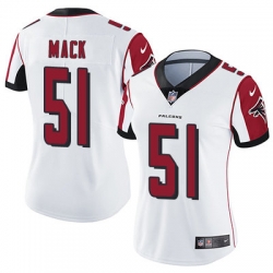 Nike Falcons #51 Alex Mack White Womens Stitched NFL Vapor Untouchable Limited Jersey