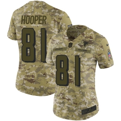 Nike Falcons #81 Austin Hooper Camo Women Stitched NFL Limited 2018 Salute to Service Jersey
