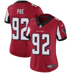Nike Falcons #92 Dontari Poe Red Team Color Womens Stitched NFL Vapor Untouchable Limited Jersey