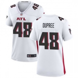 Women Atlanta Falcons 48 Bud Dupree White Stitched Game Jersey