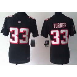 Women Nike Atlanta Falcons #33 Michael Turner Black NFL Jerseys