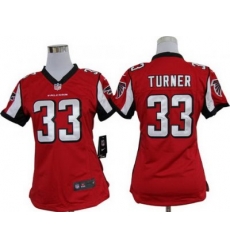 Women Nike Atlanta Falcons #33 Michael Turner Red Jerseys