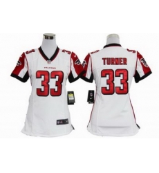 Women Nike Atlanta Falcons #33 Michael Turner White Jerseys