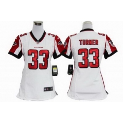 Women Nike Atlanta Falcons #33 Michael Turner White Jerseys