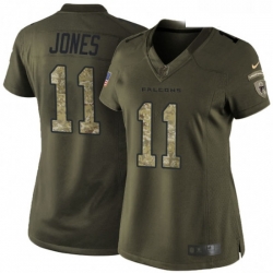 Womens Nike Atlanta Falcons 11 Julio Jones Elite Green Salute to Service NFL Jersey
