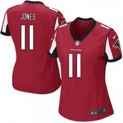 Womens Nike Atlanta Falcons 11 Julio Jones Game Red Team Color NFL Jersey