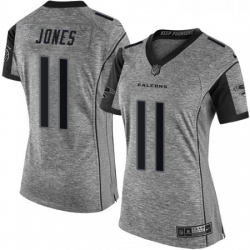 Womens Nike Atlanta Falcons 11 Julio Jones Limited Gray Gridiron NFL Jersey
