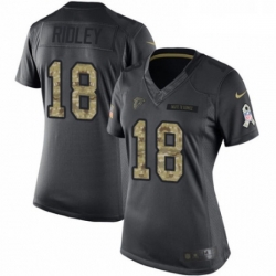 Womens Nike Atlanta Falcons 18 Calvin Ridley Limited Black 2016 Salute to Service NFL Jersey