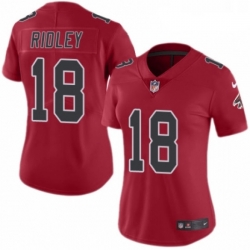 Womens Nike Atlanta Falcons 18 Calvin Ridley Limited Red Rush Vapor Untouchable NFL Jersey