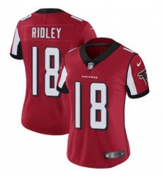 Womens Nike Atlanta Falcons 18 Calvin Ridley Red Team Color Vapor Untouchable Elite Player NFL Jersey
