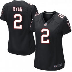 Womens Nike Atlanta Falcons 2 Matt Ryan Game Black Alternate NFL Jersey
