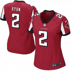 Womens Nike Atlanta Falcons 2 Matt Ryan Game Red Team Color NFL Jersey