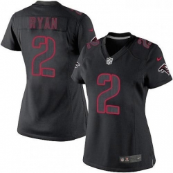 Womens Nike Atlanta Falcons 2 Matt Ryan Limited Black Impact NFL Jersey