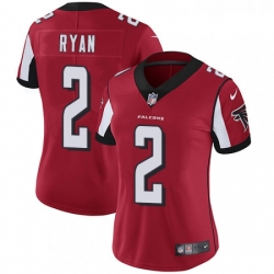 Womens Nike Atlanta Falcons 2 Matt Ryan Red Team Color Vapor Untouchable Limited Player NFL Jersey