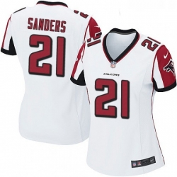 Womens Nike Atlanta Falcons 21 Deion Sanders Game White NFL Jersey