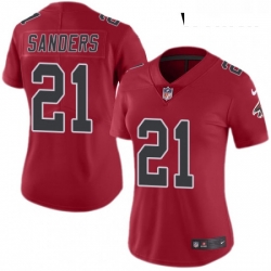 Womens Nike Atlanta Falcons 21 Deion Sanders Limited Red Rush Vapor Untouchable NFL Jersey