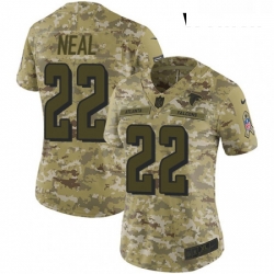 Womens Nike Atlanta Falcons 22 Keanu Neal Limited Camo 2018 Salute to Service NFL Jersey