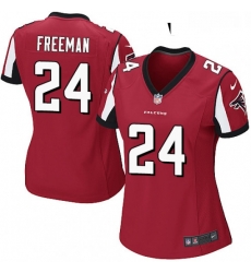 Womens Nike Atlanta Falcons 24 Devonta Freeman Game Red Team Color NFL Jersey