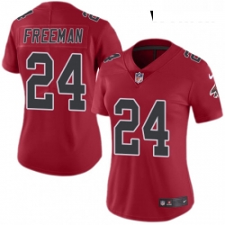 Womens Nike Atlanta Falcons 24 Devonta Freeman Limited Red Rush Vapor Untouchable NFL Jersey