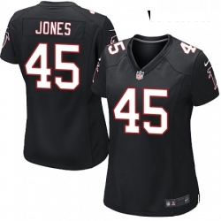 Womens Nike Atlanta Falcons 45 Deion Jones Game Black Alternate NFL Jersey