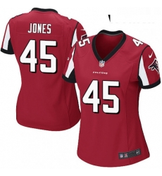 Womens Nike Atlanta Falcons 45 Deion Jones Game Red Team Color NFL Jersey