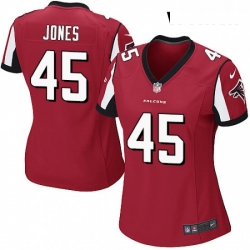 Womens Nike Atlanta Falcons 45 Deion Jones Game Red Team Color NFL Jersey