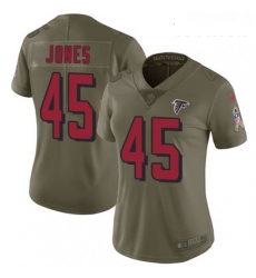Womens Nike Atlanta Falcons 45 Deion Jones Limited Olive 2017 Salute to Service NFL Jersey