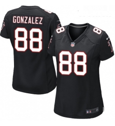 Womens Nike Atlanta Falcons 88 Tony Gonzalez Game Black Alternate NFL Jersey