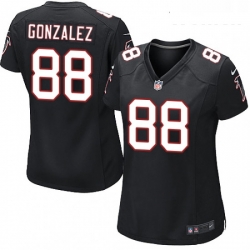 Womens Nike Atlanta Falcons 88 Tony Gonzalez Game Black Alternate NFL Jersey